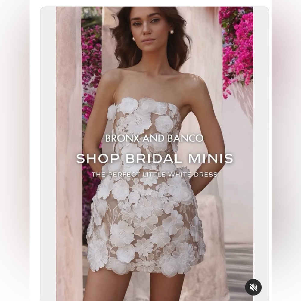 NWOT Bronx and Banco JASMINE MARAYA WHITE MINI DRESS